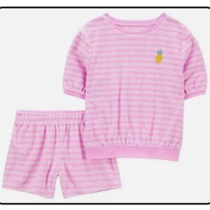 Carter's Girls Striped Terry Set